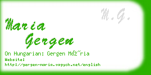 maria gergen business card